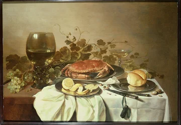 Breakfast Still Life with Roemer and a Crab